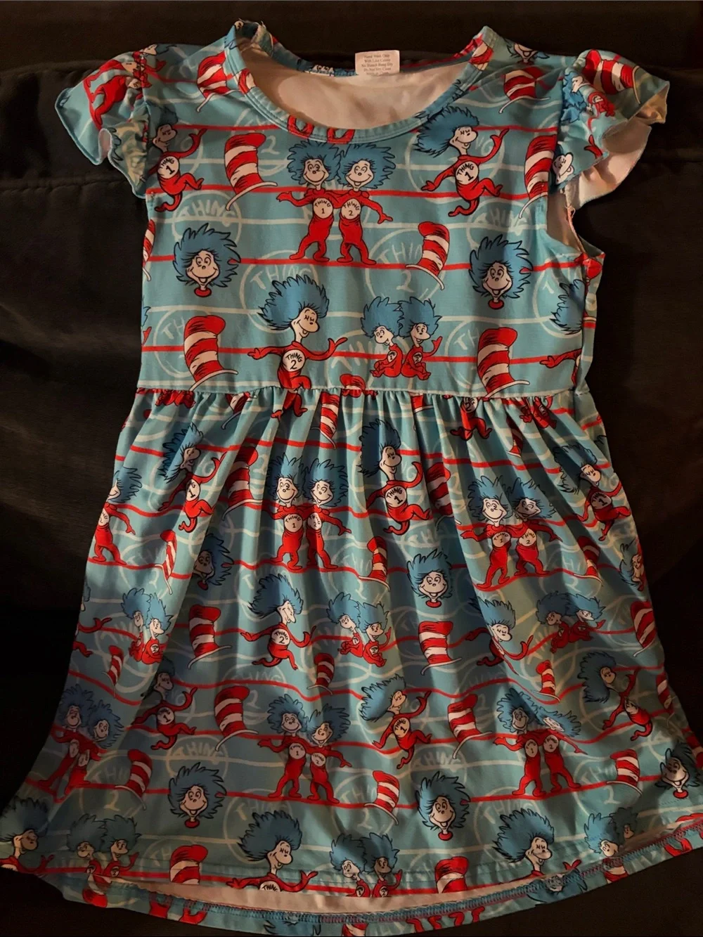 Dr. Seuss Cat in the Hat Blue & Red Kids Dress